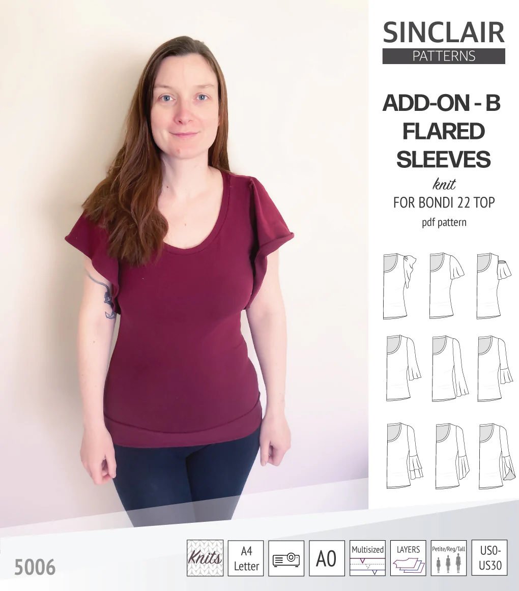 ADD-ON Flared Sleeves add-on pack for Bondi 22 and other compatible patterns (PDF) - Image 10