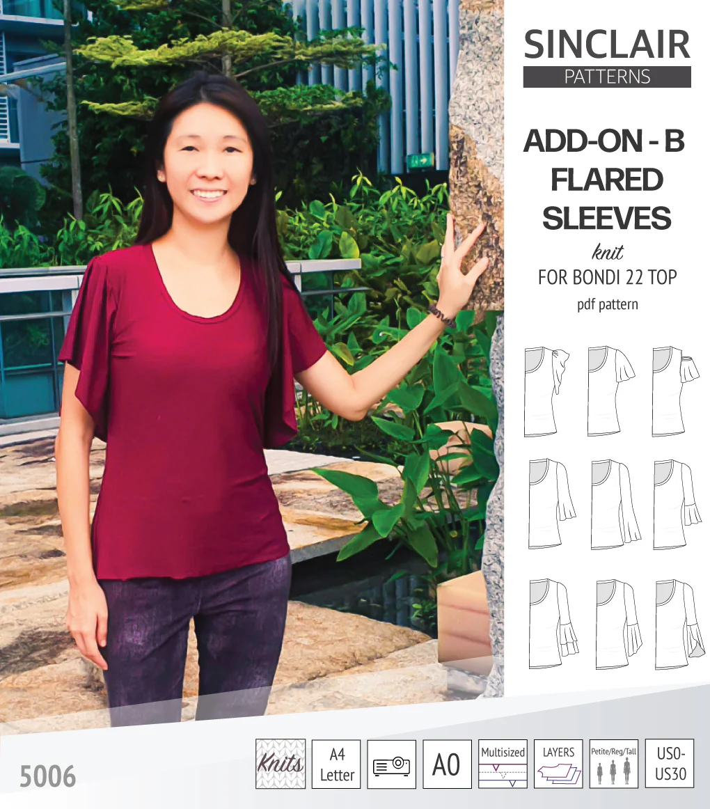 ADD-ON Flared Sleeves add-on pack for Bondi 22 and other compatible patterns (PDF) - Image 11