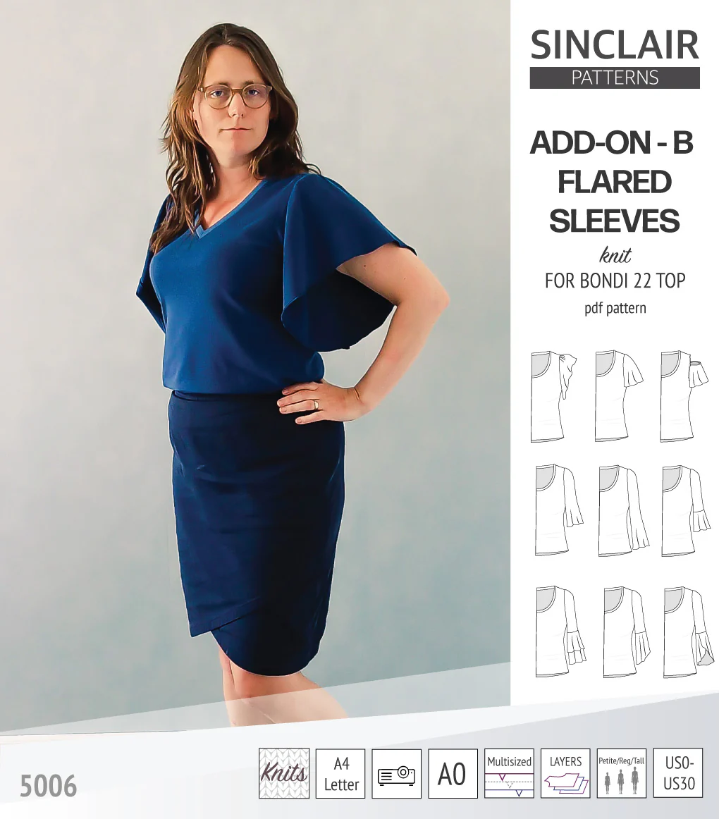 ADD-ON Flared Sleeves add-on pack for Bondi 22 and other compatible patterns (PDF) - Image 13