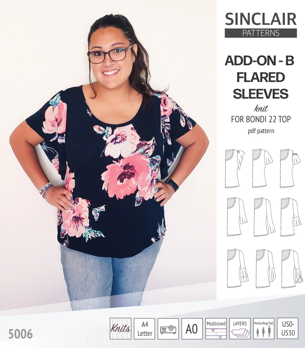 ADD-ON Flared Sleeves add-on pack for Bondi 22 and other compatible patterns (PDF) - Image 14