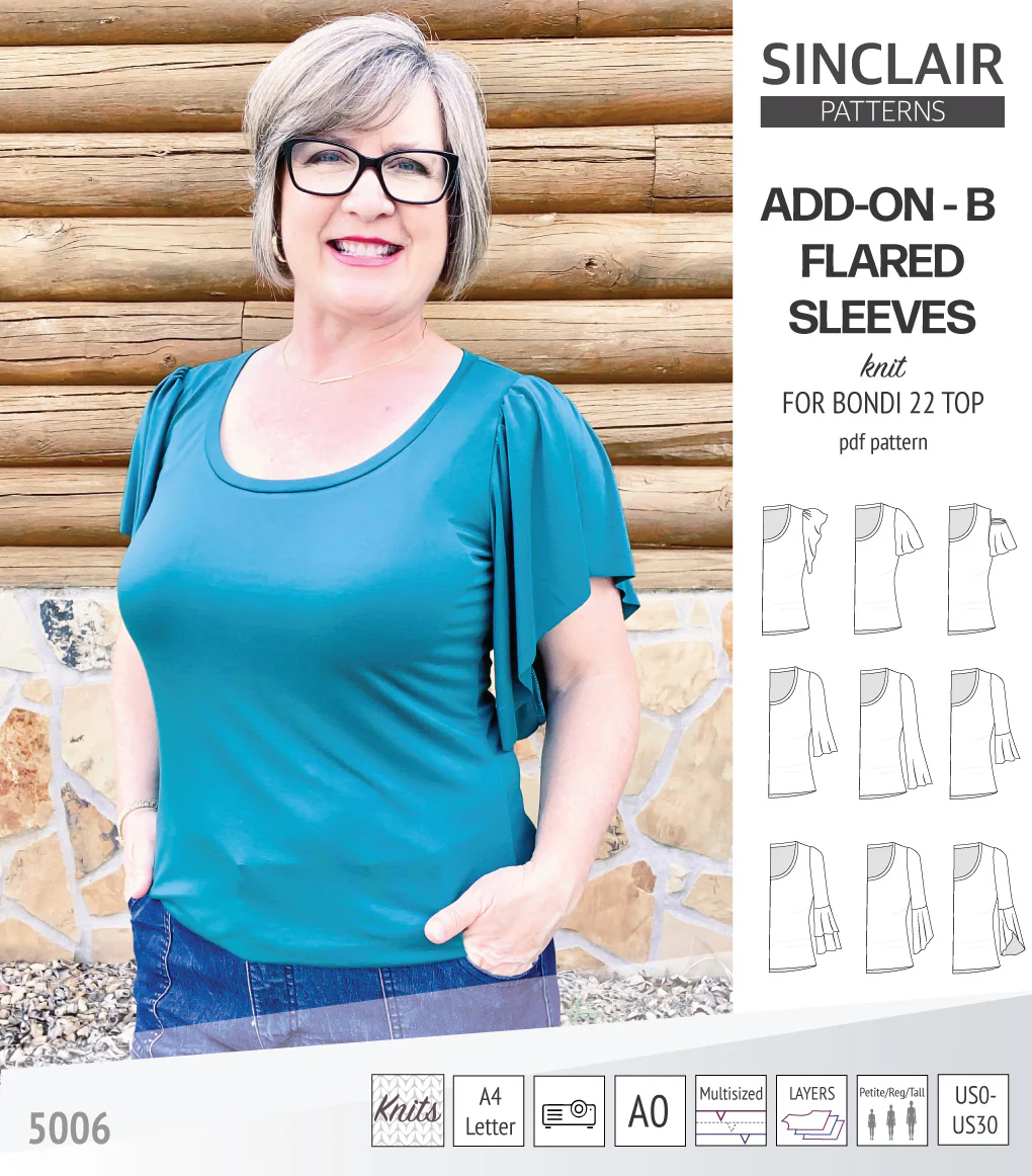 ADD-ON Flared Sleeves add-on pack for Bondi 22 and other compatible patterns (PDF) - Image 15