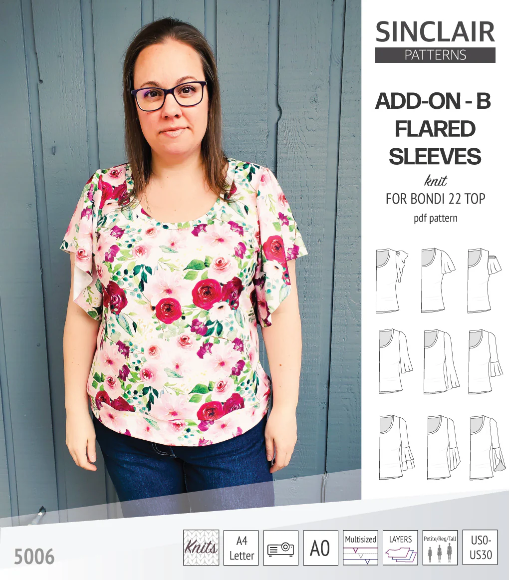 ADD-ON Flared Sleeves add-on pack for Bondi 22 and other compatible patterns (PDF) - Image 16