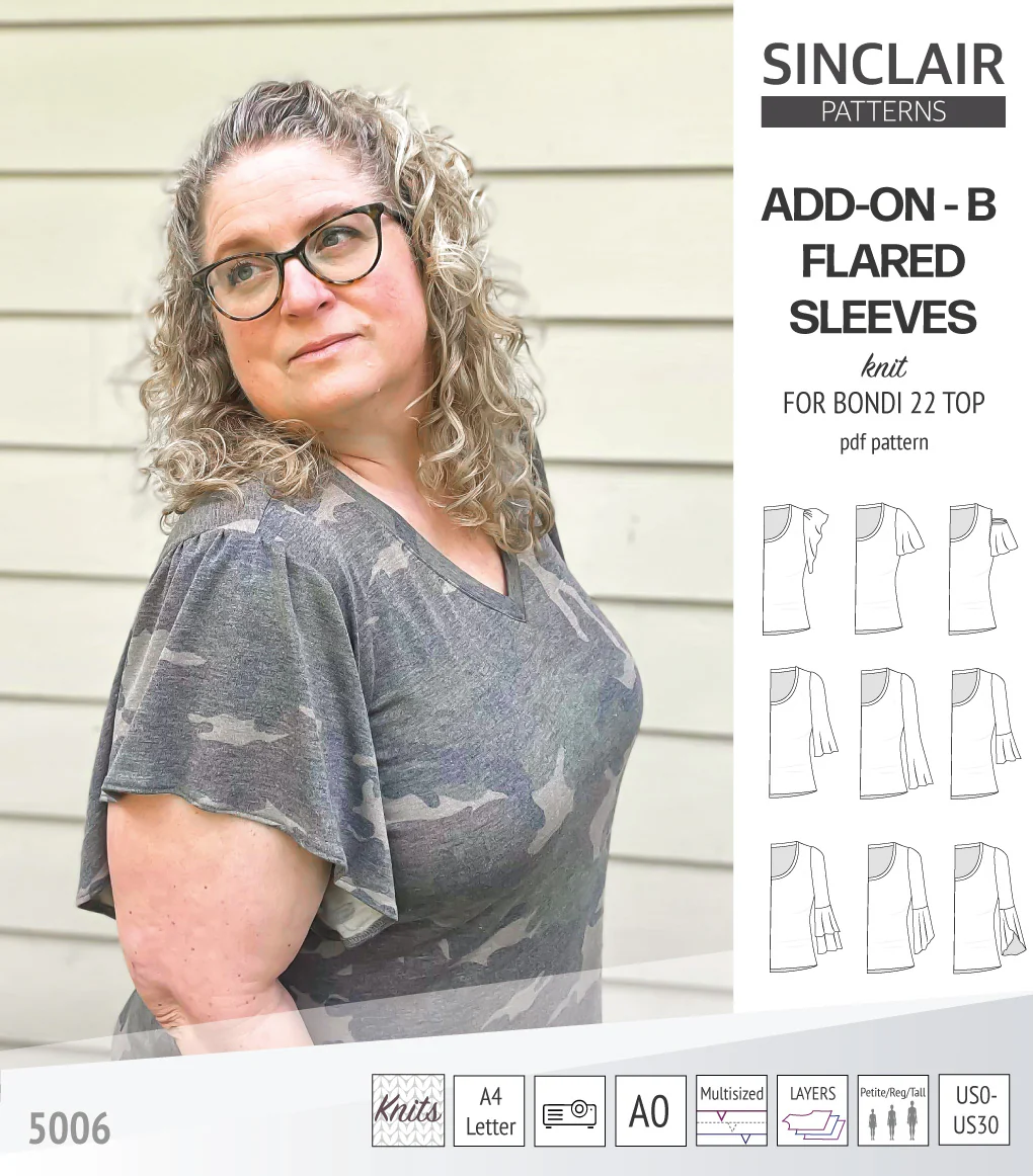 ADD-ON Flared Sleeves add-on pack for Bondi 22 and other compatible patterns (PDF) - Image 17
