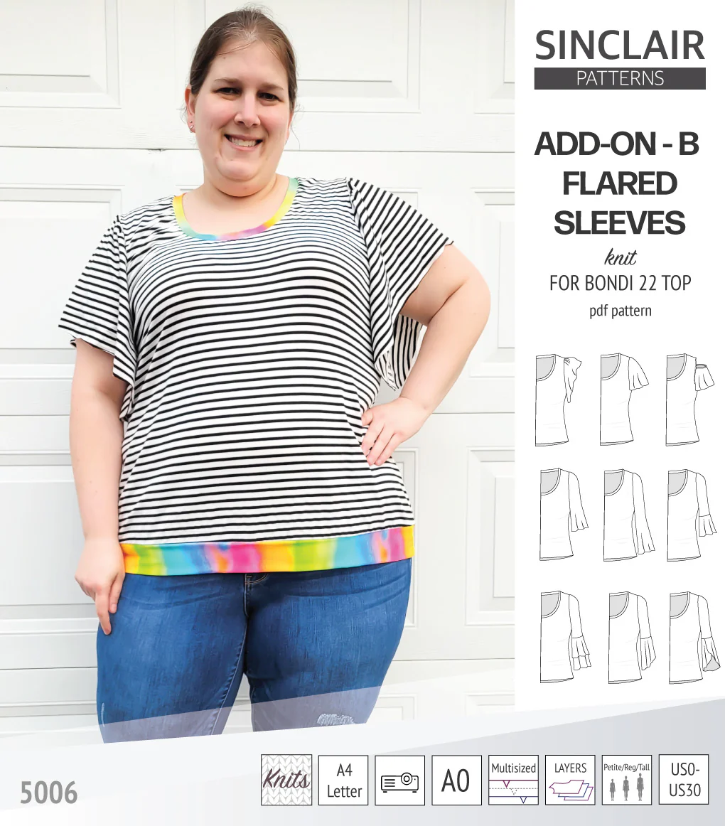 ADD-ON Flared Sleeves add-on pack for Bondi 22 and other compatible patterns (PDF) - Image 18