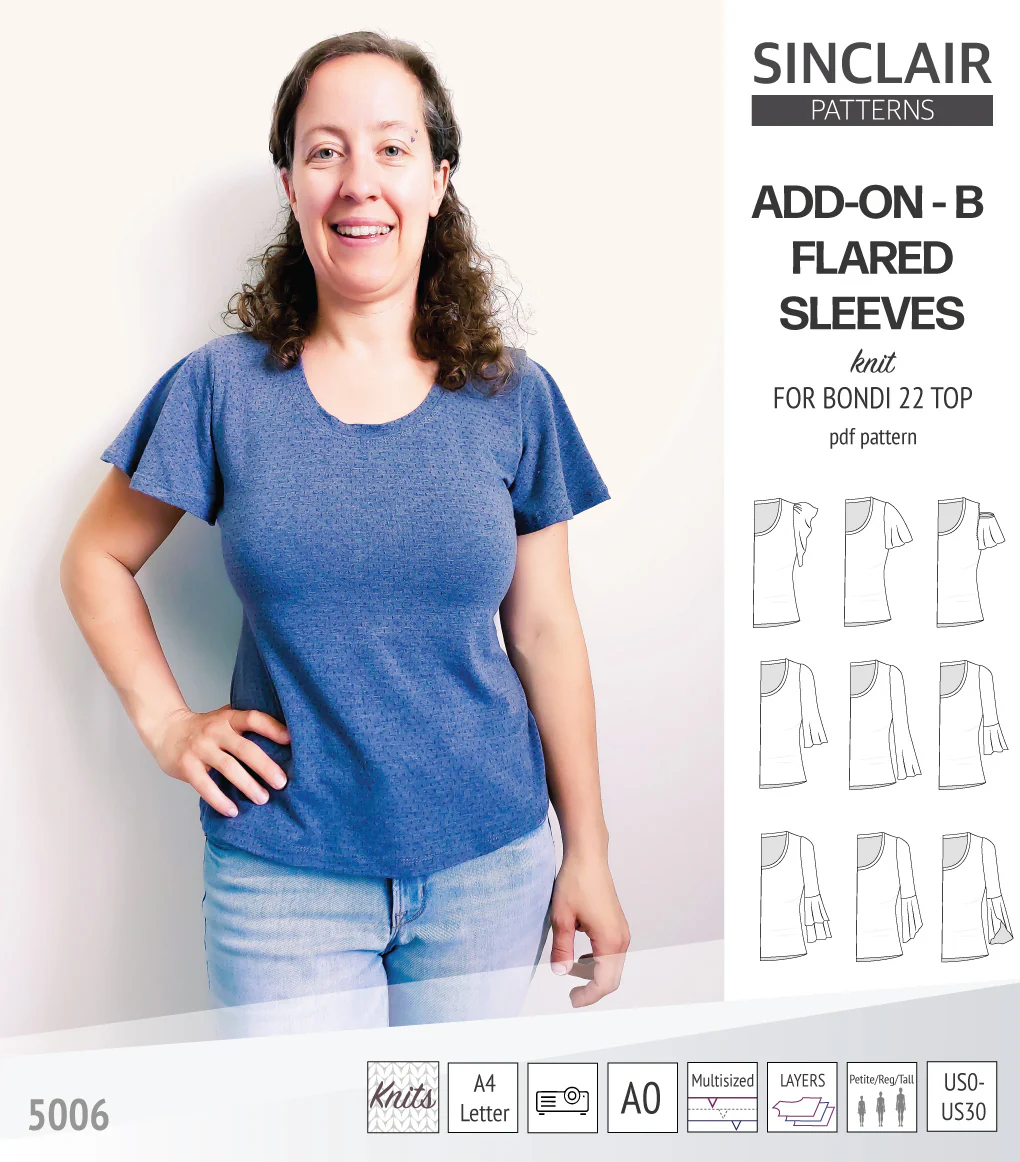 ADD-ON Flared Sleeves add-on pack for Bondi 22 and other compatible patterns (PDF) - Image 19
