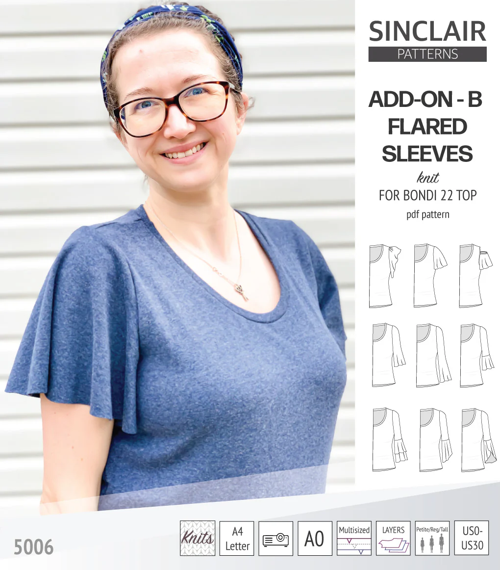 ADD-ON Flared Sleeves add-on pack for Bondi 22 and other compatible patterns (PDF) - Image 25