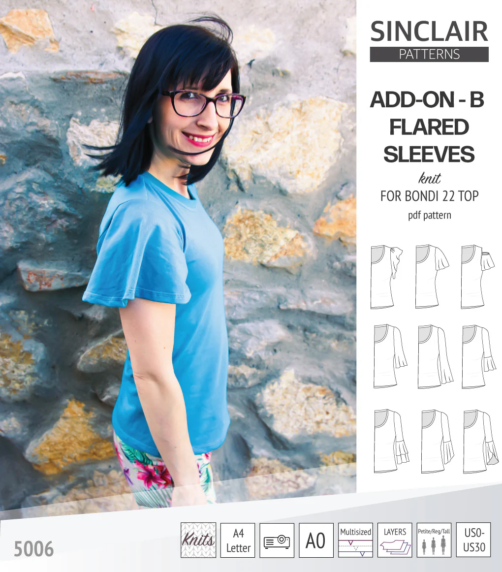 ADD-ON Flared Sleeves add-on pack for Bondi 22 and other compatible patterns (PDF) - Image 27