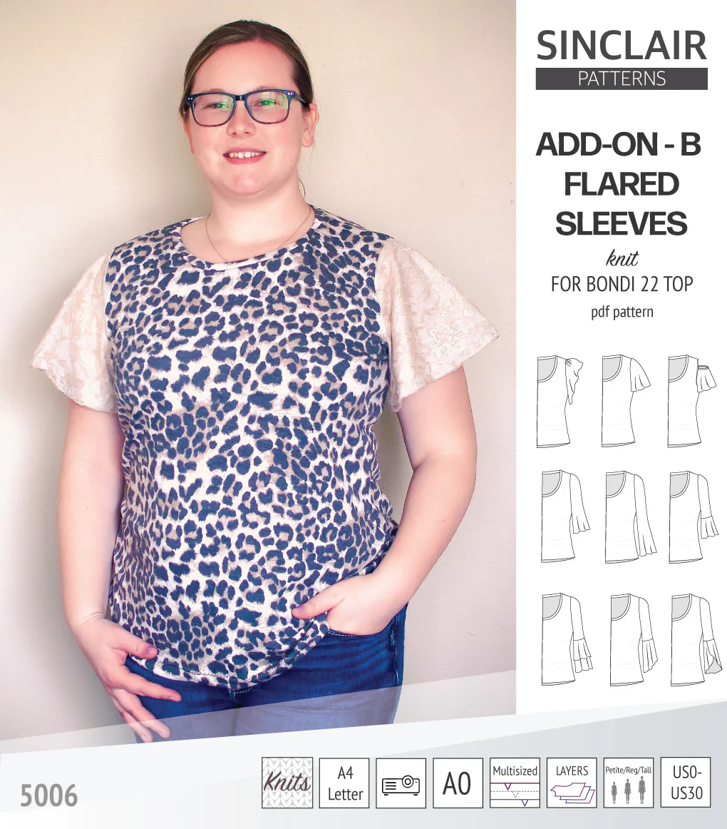 ADD-ON Flared Sleeves add-on pack for Bondi 22 and other compatible patterns (PDF) - Image 30