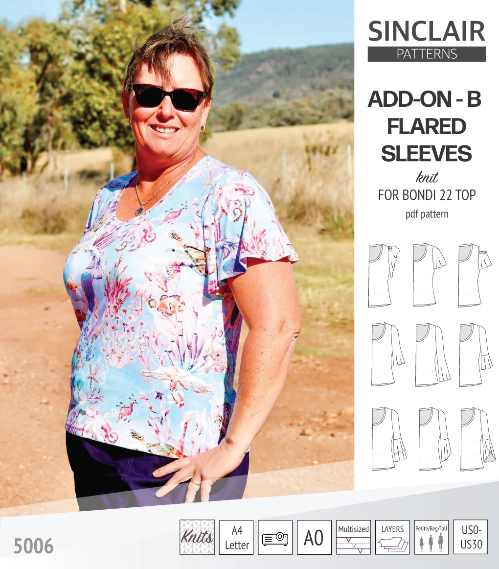 ADD-ON Flared Sleeves add-on pack for Bondi 22 and other compatible patterns (PDF) - Image 32