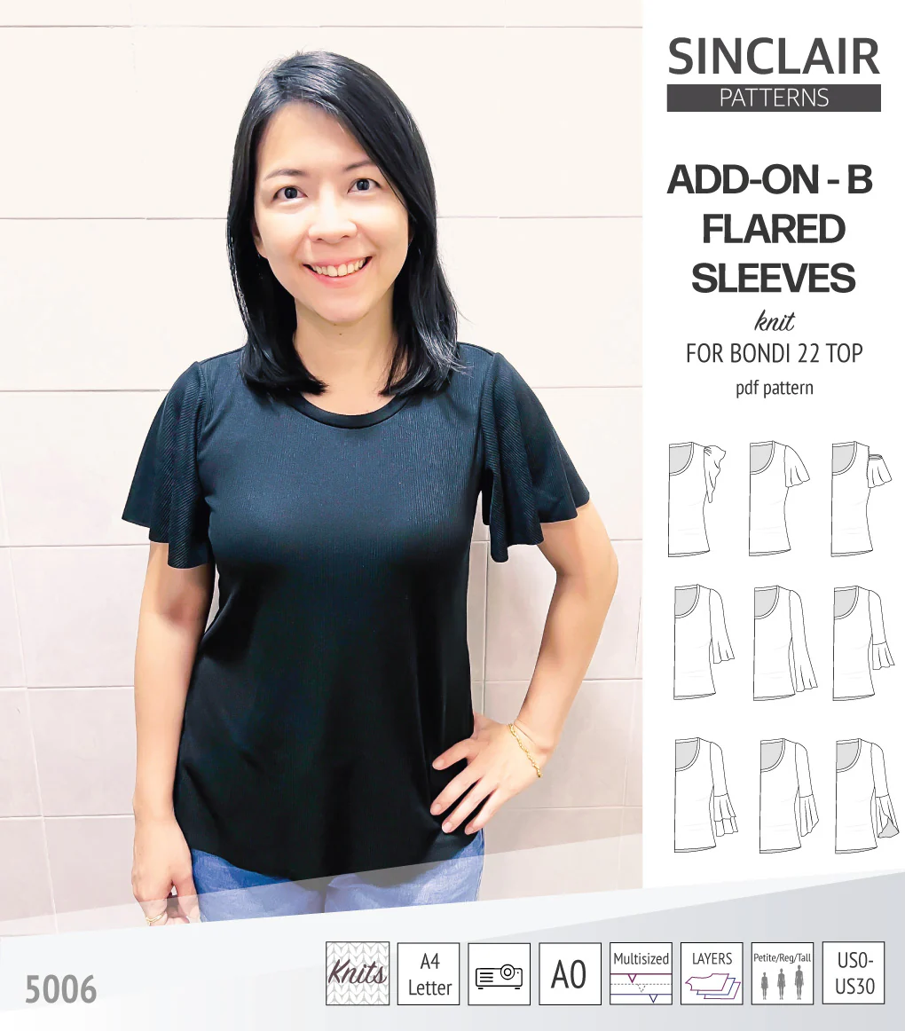 ADD-ON Flared Sleeves add-on pack for Bondi 22 and other compatible patterns (PDF) - Image 33