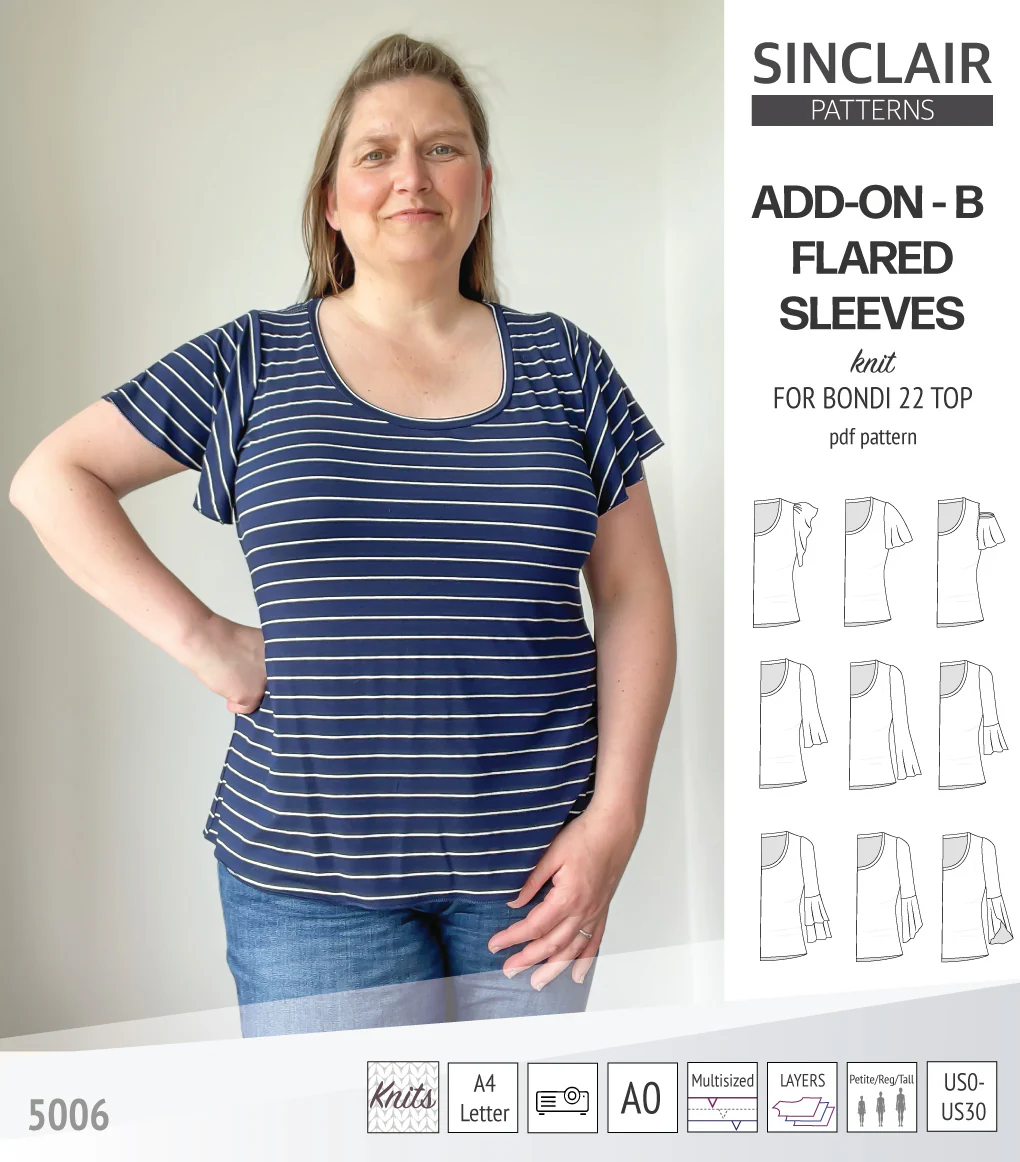 ADD-ON Flared Sleeves add-on pack for Bondi 22 and other compatible patterns (PDF) - Image 34