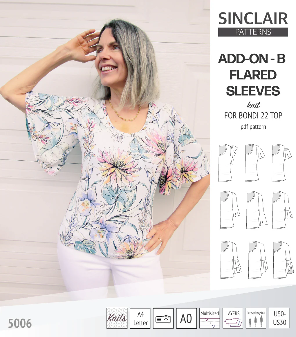 ADD-ON Flared Sleeves add-on pack for Bondi 22 and other compatible patterns (PDF) - Image 35