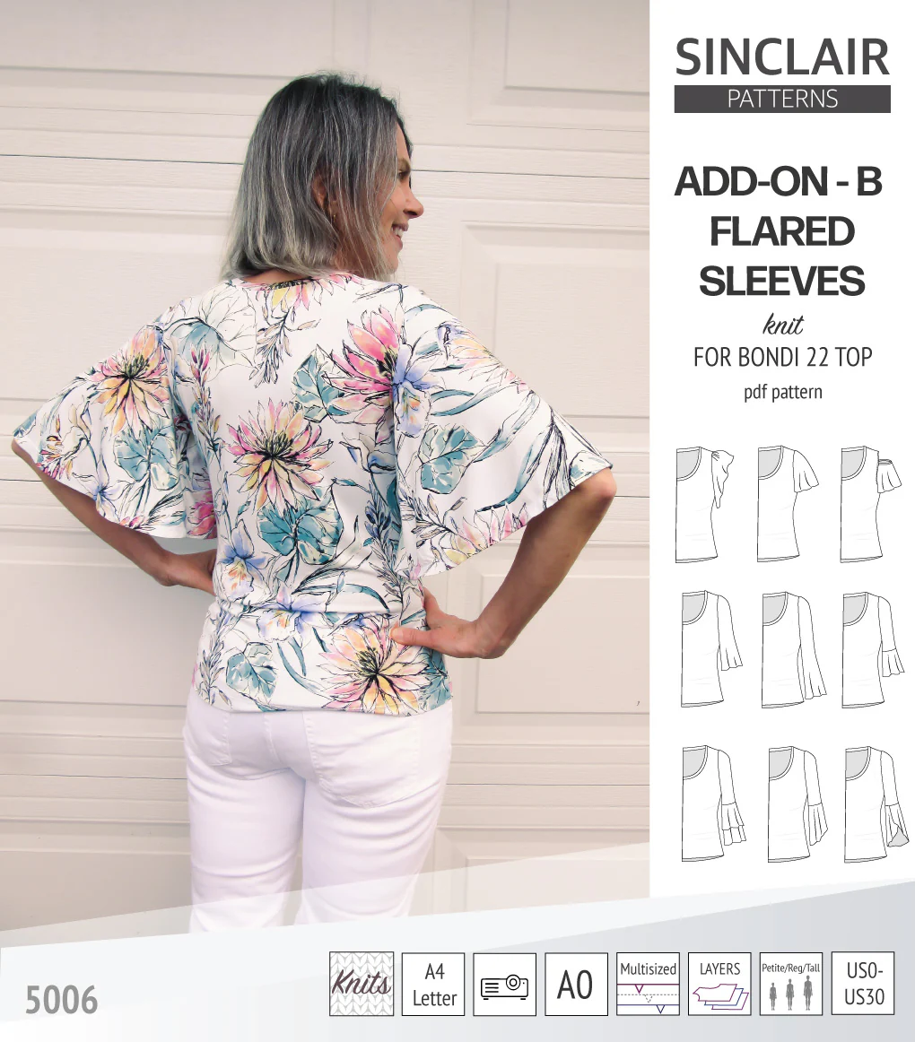 ADD-ON Flared Sleeves add-on pack for Bondi 22 and other compatible patterns (PDF) - Image 36