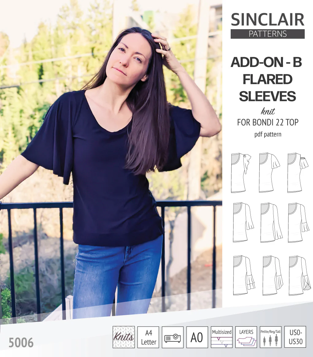 ADD-ON Flared Sleeves add-on pack for Bondi 22 and other compatible patterns (PDF) - Image 37
