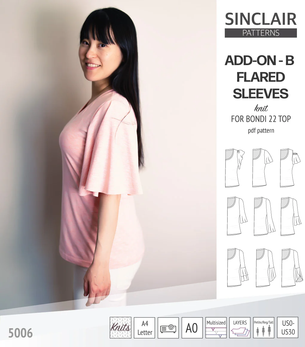ADD-ON Flared Sleeves add-on pack for Bondi 22 and other compatible patterns (PDF) - Image 39