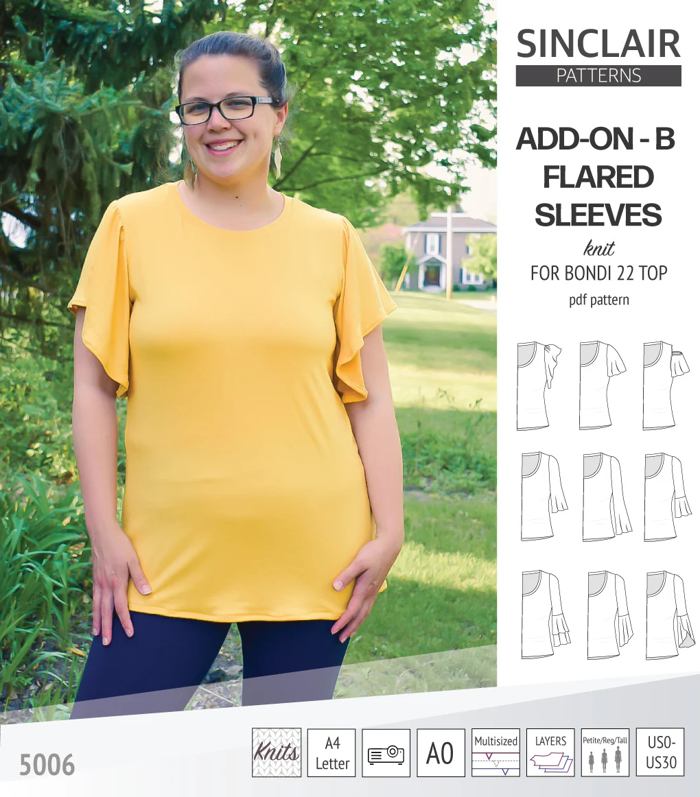 ADD-ON Flared Sleeves add-on pack for Bondi 22 and other compatible patterns (PDF) - Image 4