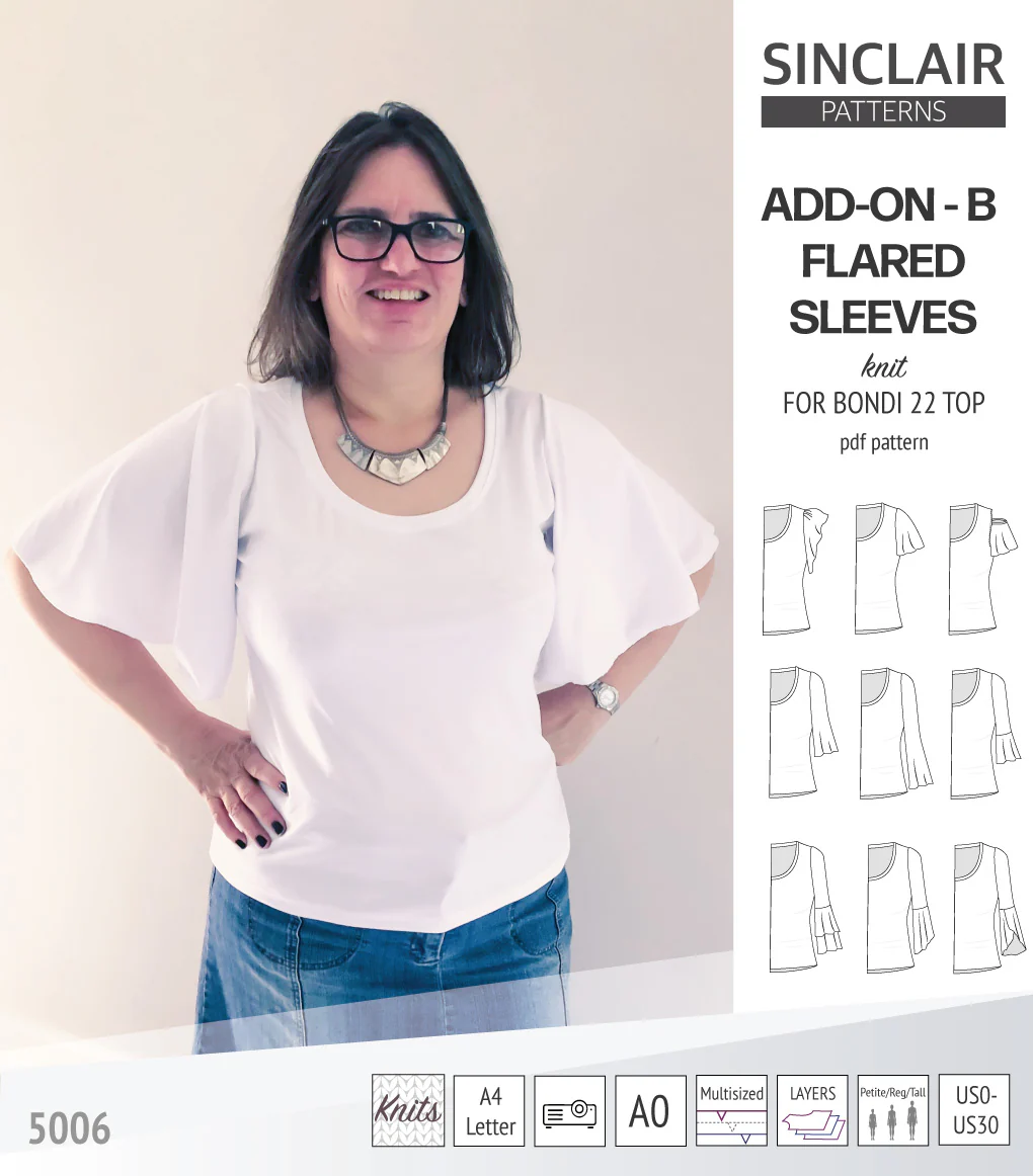 ADD-ON Flared Sleeves add-on pack for Bondi 22 and other compatible patterns (PDF) - Image 40