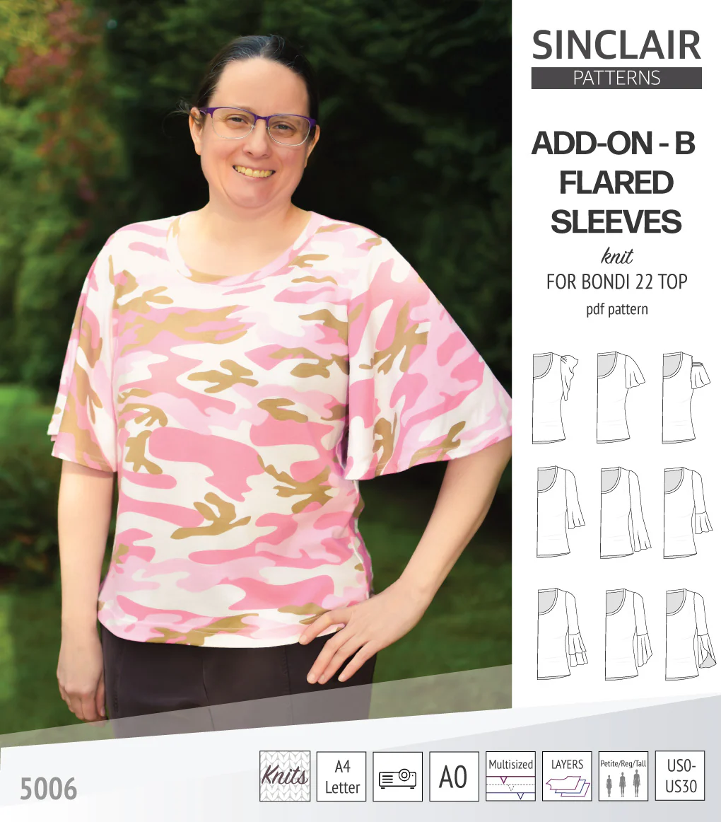 ADD-ON Flared Sleeves add-on pack for Bondi 22 and other compatible patterns (PDF) - Image 41