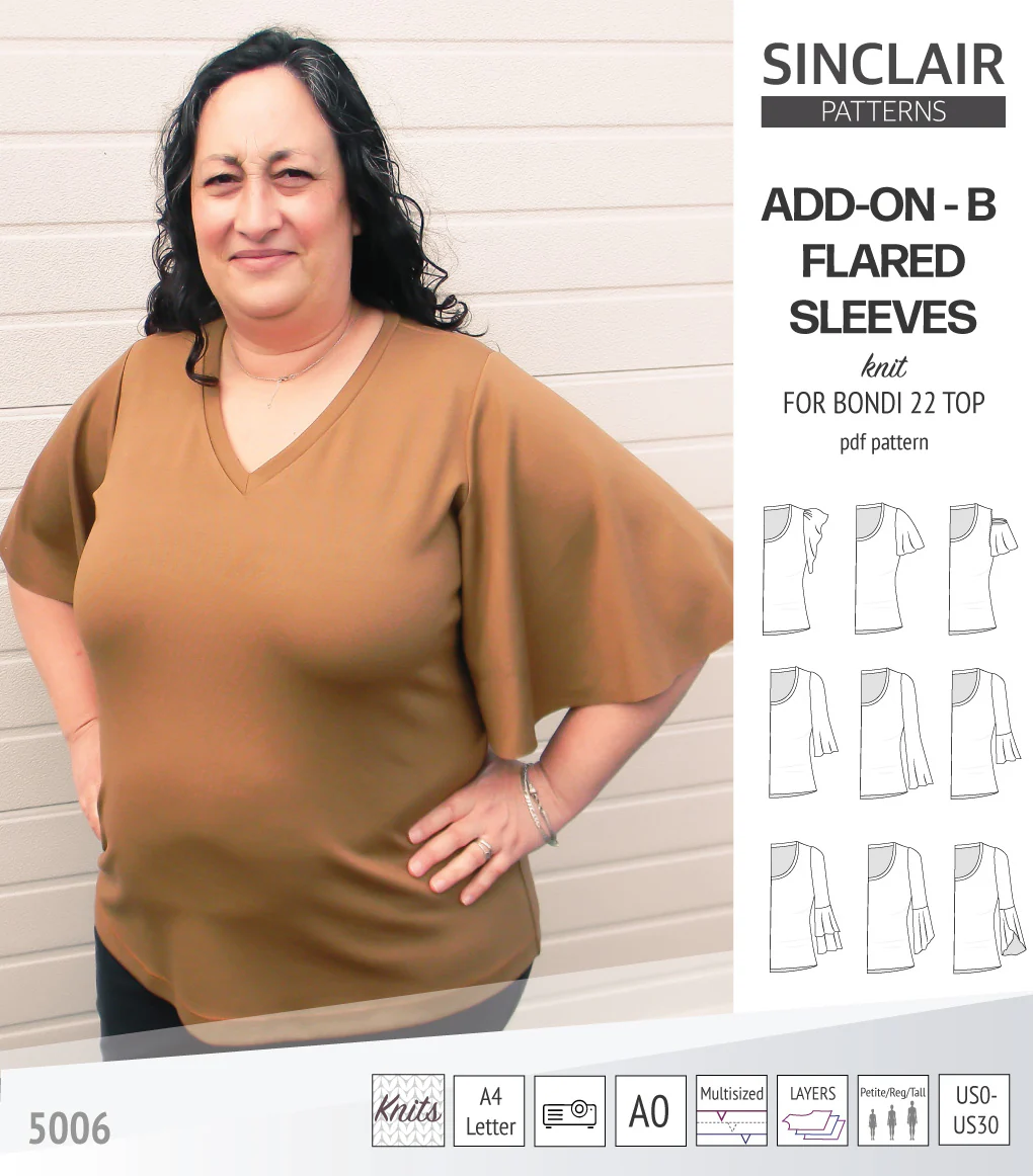 ADD-ON Flared Sleeves add-on pack for Bondi 22 and other compatible patterns (PDF) - Image 44