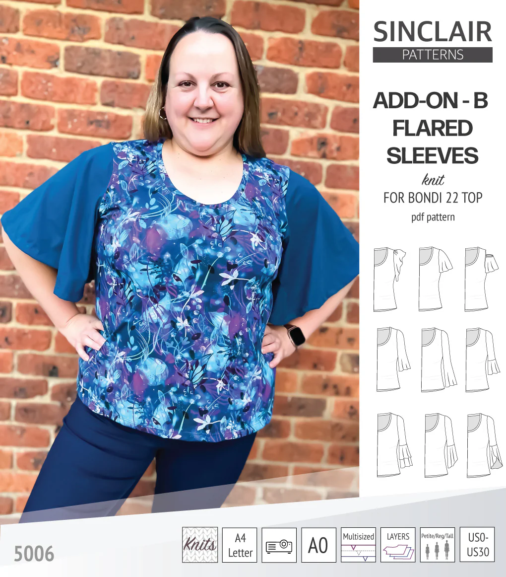 ADD-ON Flared Sleeves add-on pack for Bondi 22 and other compatible patterns (PDF) - Image 45