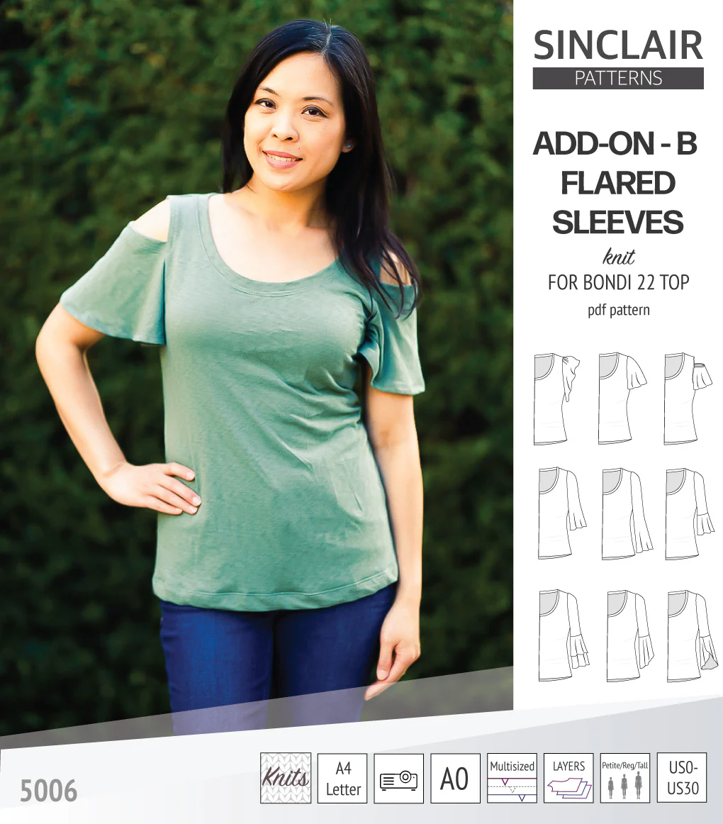 ADD-ON Flared Sleeves add-on pack for Bondi 22 and other compatible patterns (PDF) - Image 48