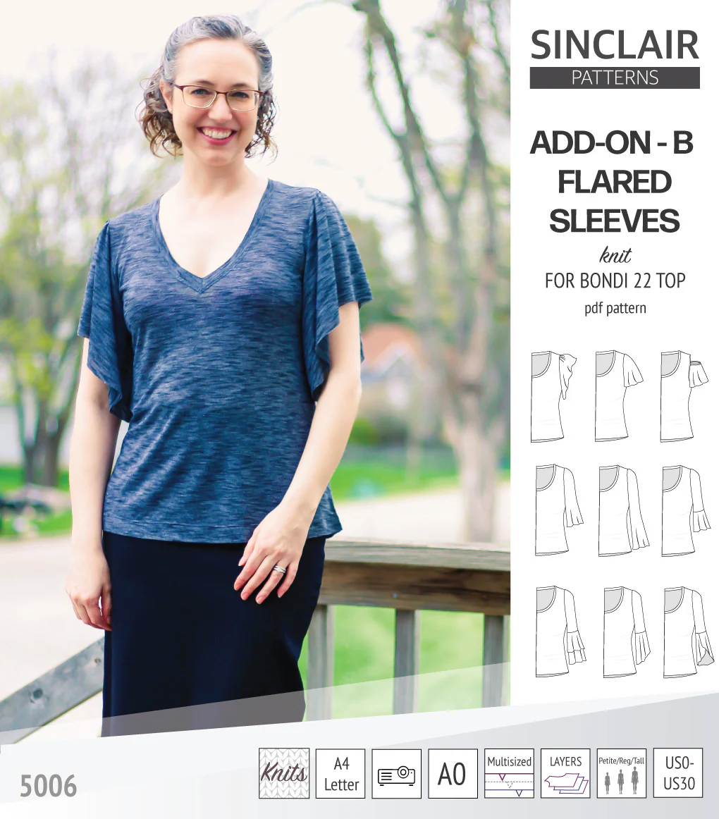 ADD-ON Flared Sleeves add-on pack for Bondi 22 and other compatible patterns (PDF) - Image 5