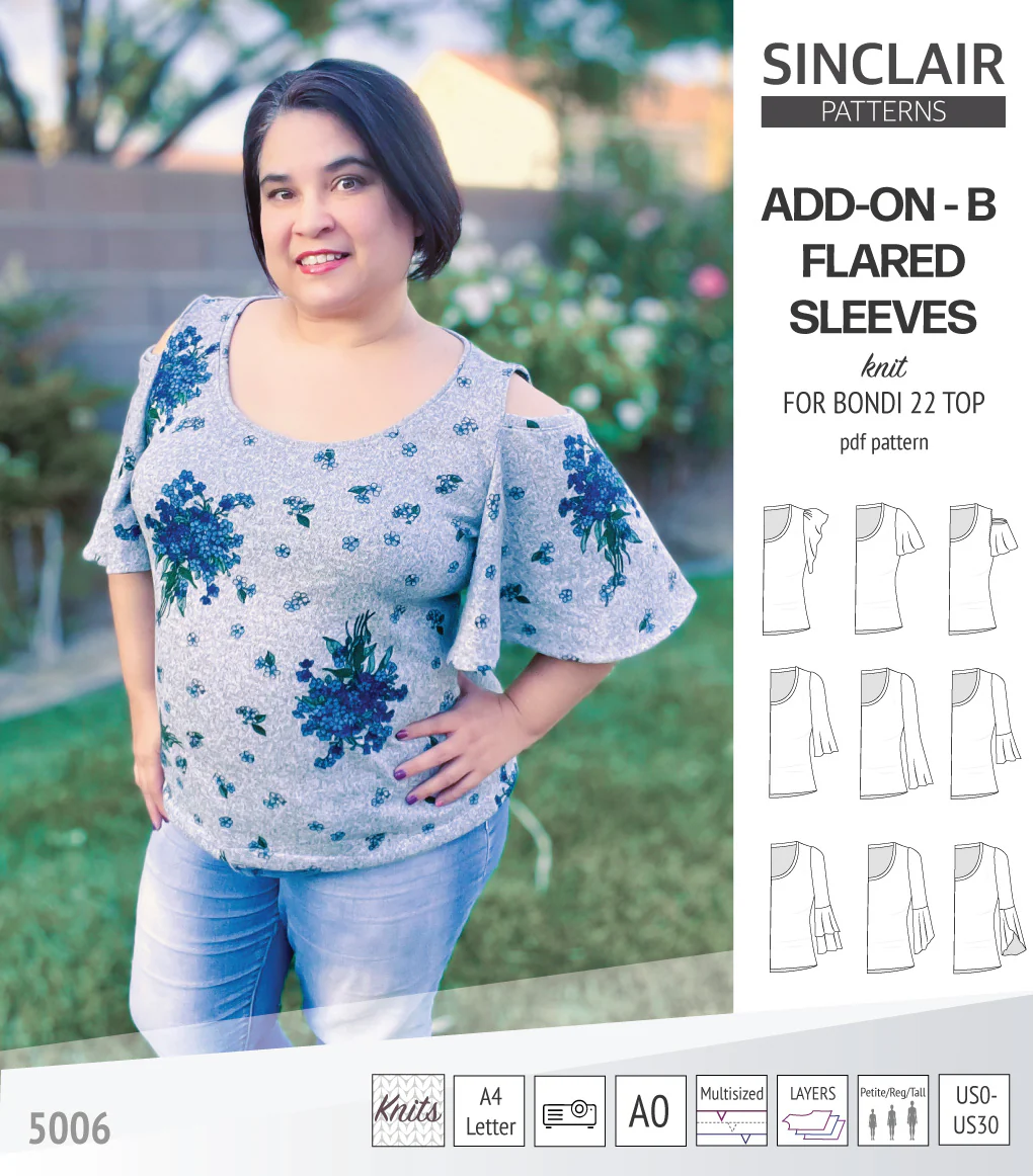 ADD-ON Flared Sleeves add-on pack for Bondi 22 and other compatible patterns (PDF) - Image 51