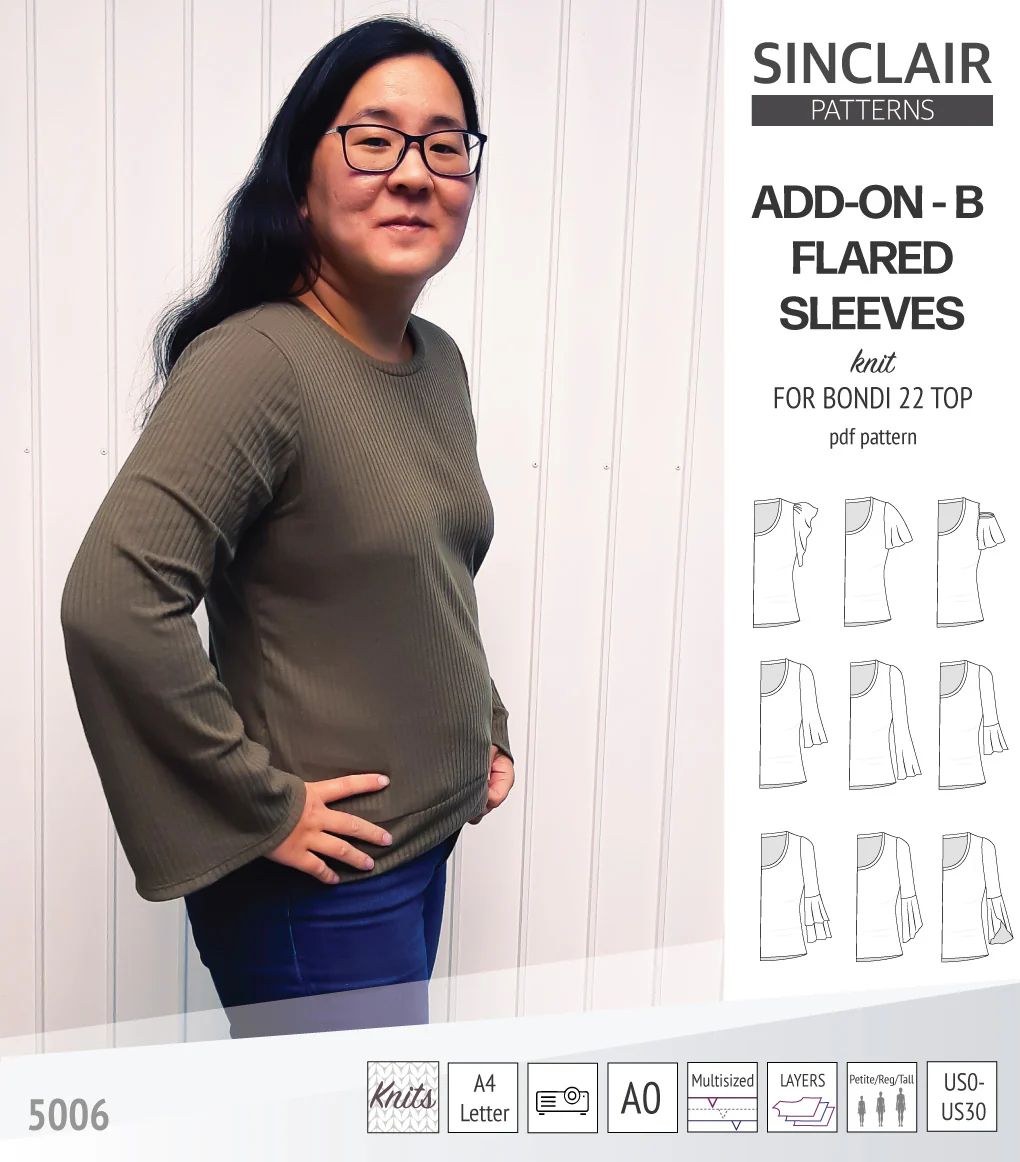 ADD-ON Flared Sleeves add-on pack for Bondi 22 and other compatible patterns (PDF) - Image 54