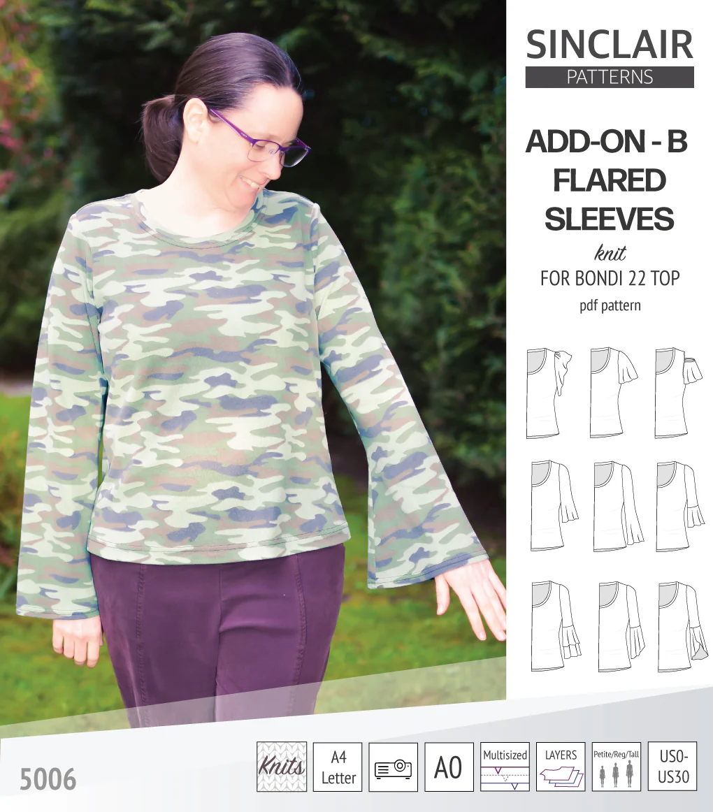 ADD-ON Flared Sleeves add-on pack for Bondi 22 and other compatible patterns (PDF) - Image 55