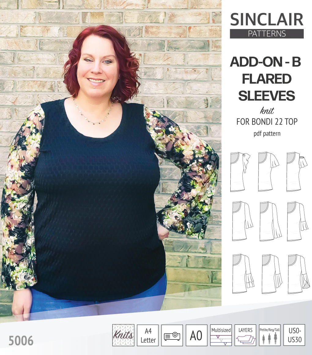 ADD-ON Flared Sleeves add-on pack for Bondi 22 and other compatible patterns (PDF) - Image 56