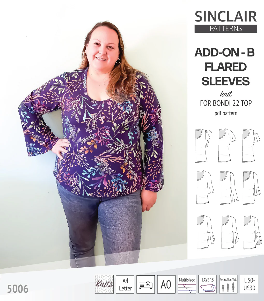 ADD-ON Flared Sleeves add-on pack for Bondi 22 and other compatible patterns (PDF) - Image 57