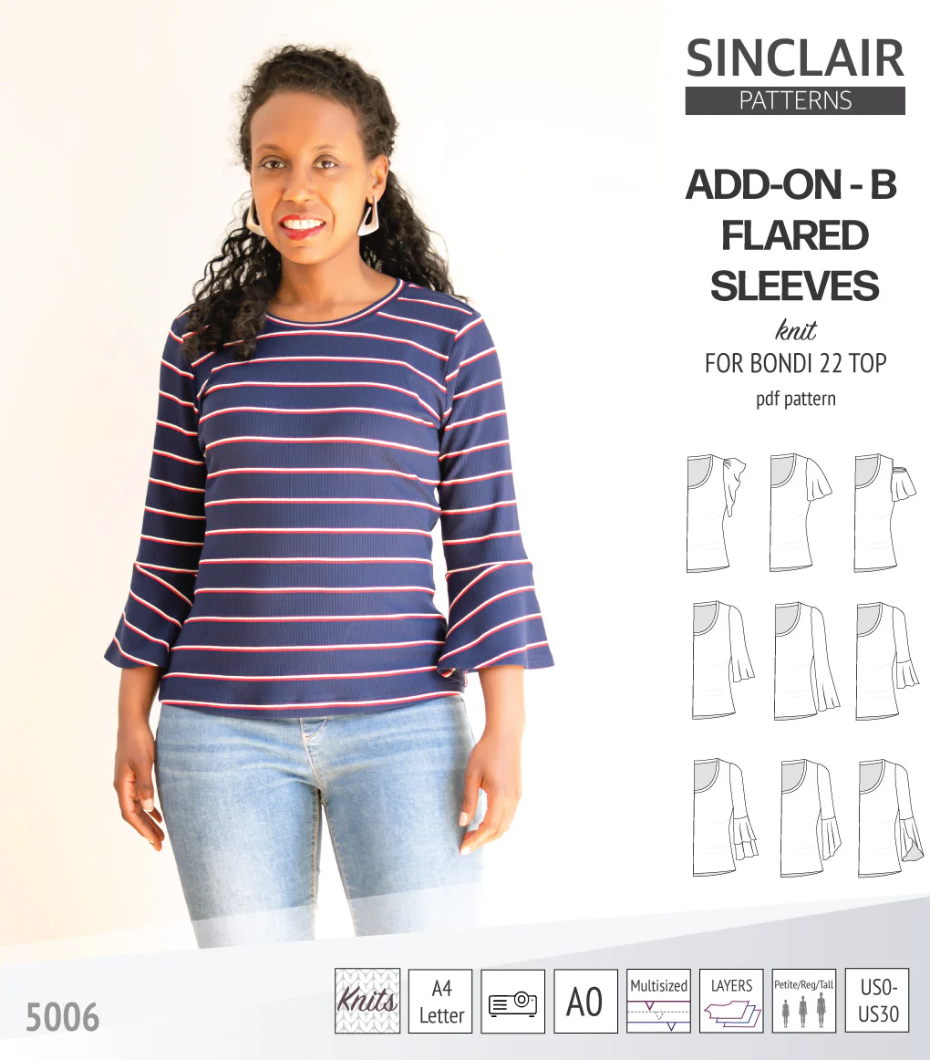 ADD-ON Flared Sleeves add-on pack for Bondi 22 and other compatible patterns (PDF) - Image 58