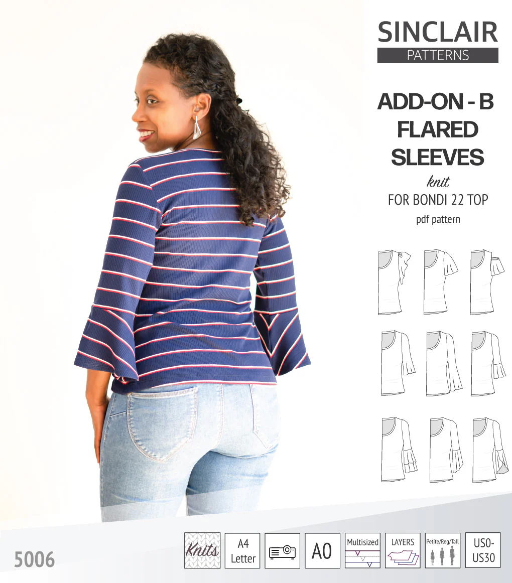 ADD-ON Flared Sleeves add-on pack for Bondi 22 and other compatible patterns (PDF) - Image 59