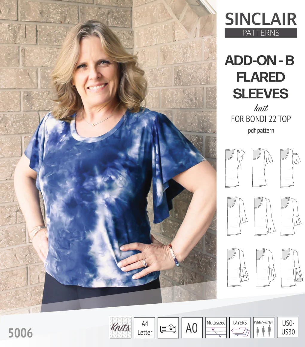 ADD-ON Flared Sleeves add-on pack for Bondi 22 and other compatible patterns (PDF) - Image 6