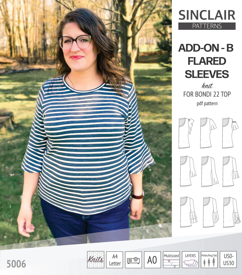 ADD-ON Flared Sleeves add-on pack for Bondi 22 and other compatible patterns (PDF) - Image 60