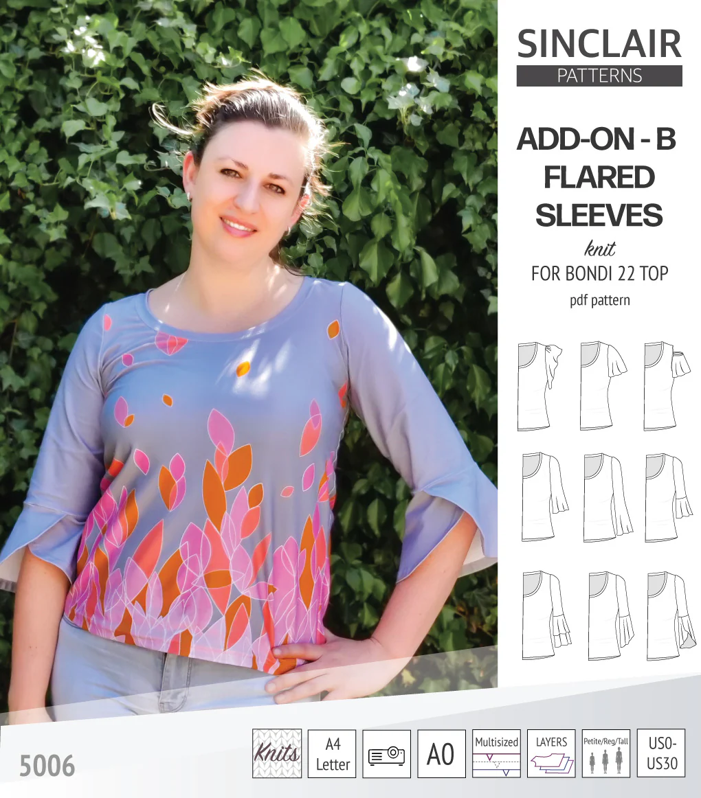 ADD-ON Flared Sleeves add-on pack for Bondi 22 and other compatible patterns (PDF) - Image 61