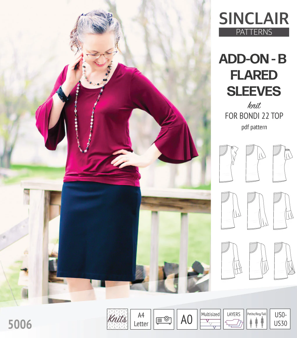 ADD-ON Flared Sleeves add-on pack for Bondi 22 and other compatible patterns (PDF) - Image 62
