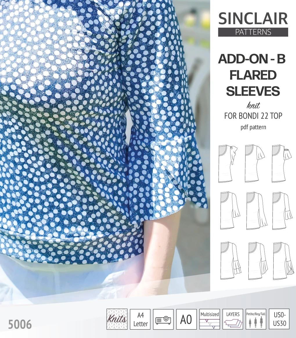 ADD-ON Flared Sleeves add-on pack for Bondi 22 and other compatible patterns (PDF) - Image 64