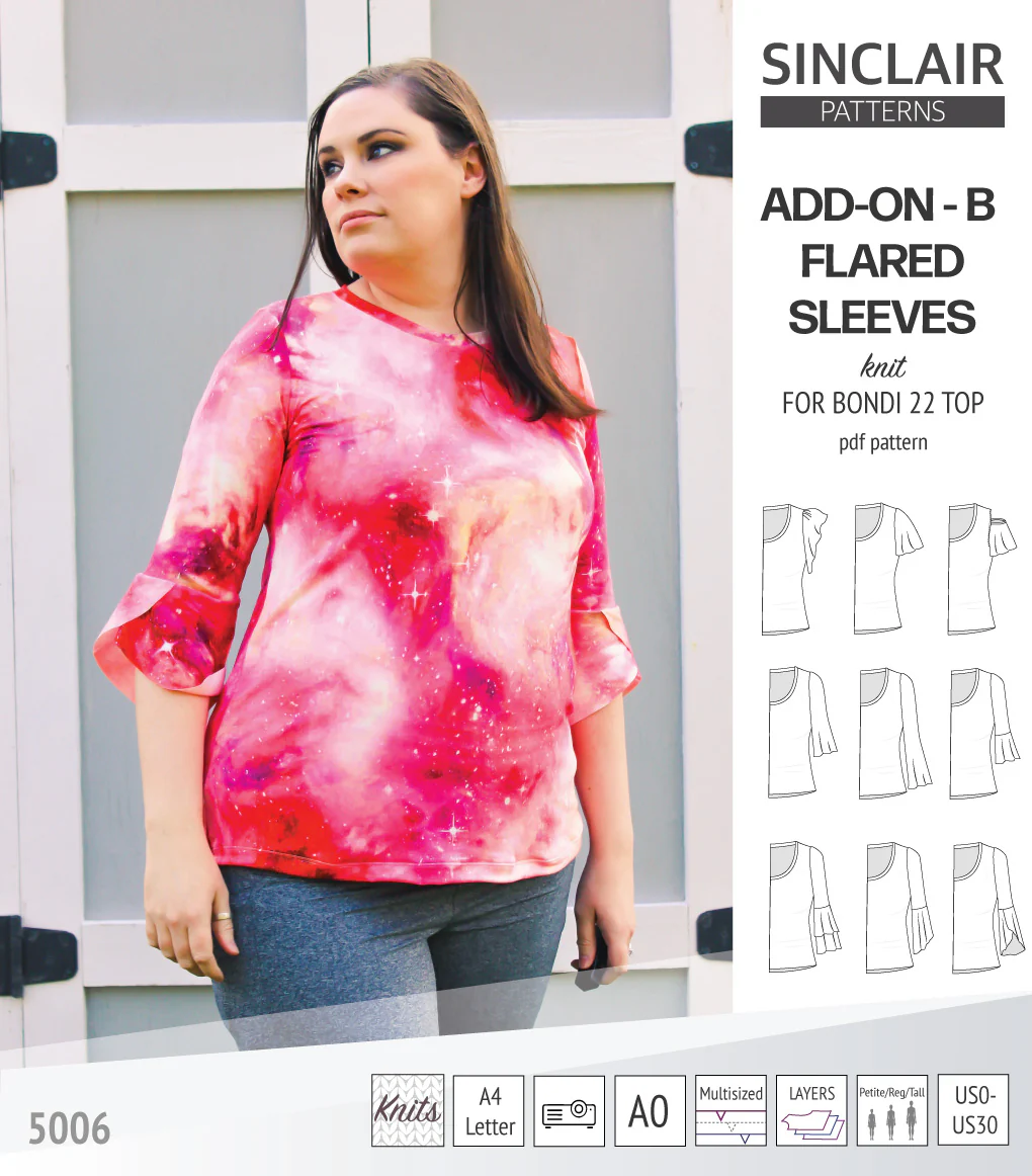 ADD-ON Flared Sleeves add-on pack for Bondi 22 and other compatible patterns (PDF) - Image 69
