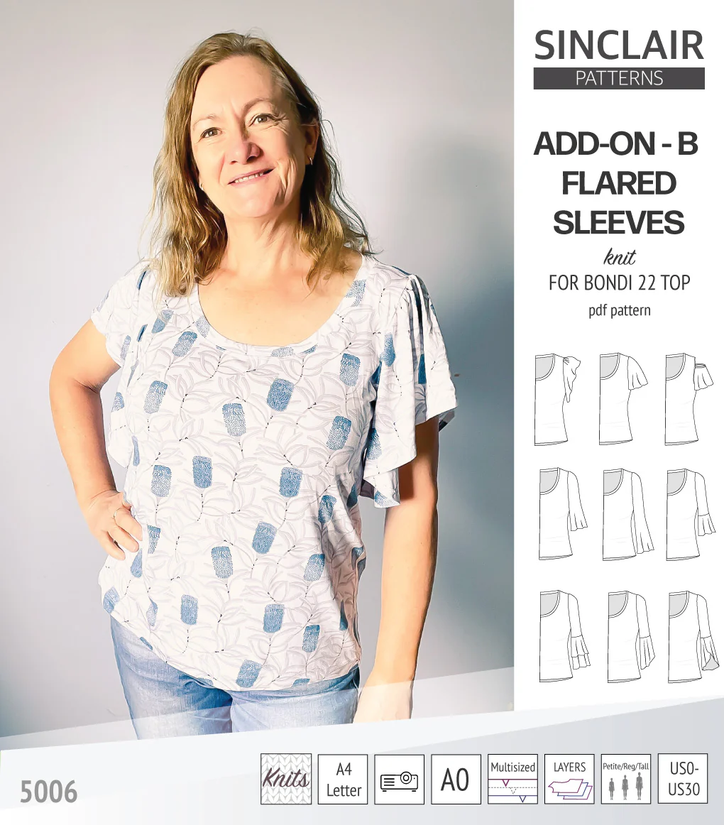 ADD-ON Flared Sleeves add-on pack for Bondi 22 and other compatible patterns (PDF) - Image 7
