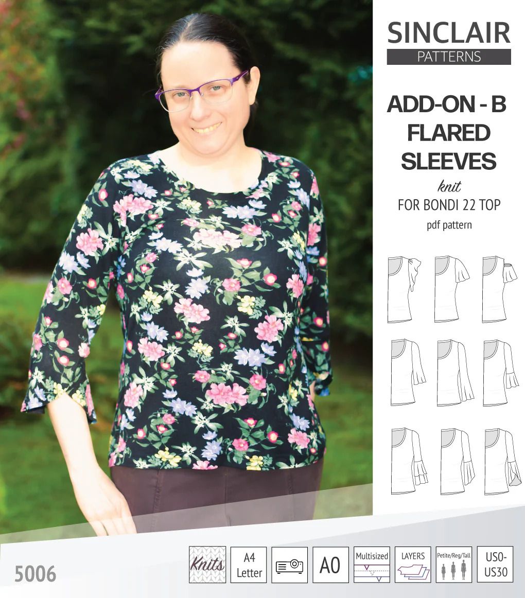 ADD-ON Flared Sleeves add-on pack for Bondi 22 and other compatible patterns (PDF) - Image 70