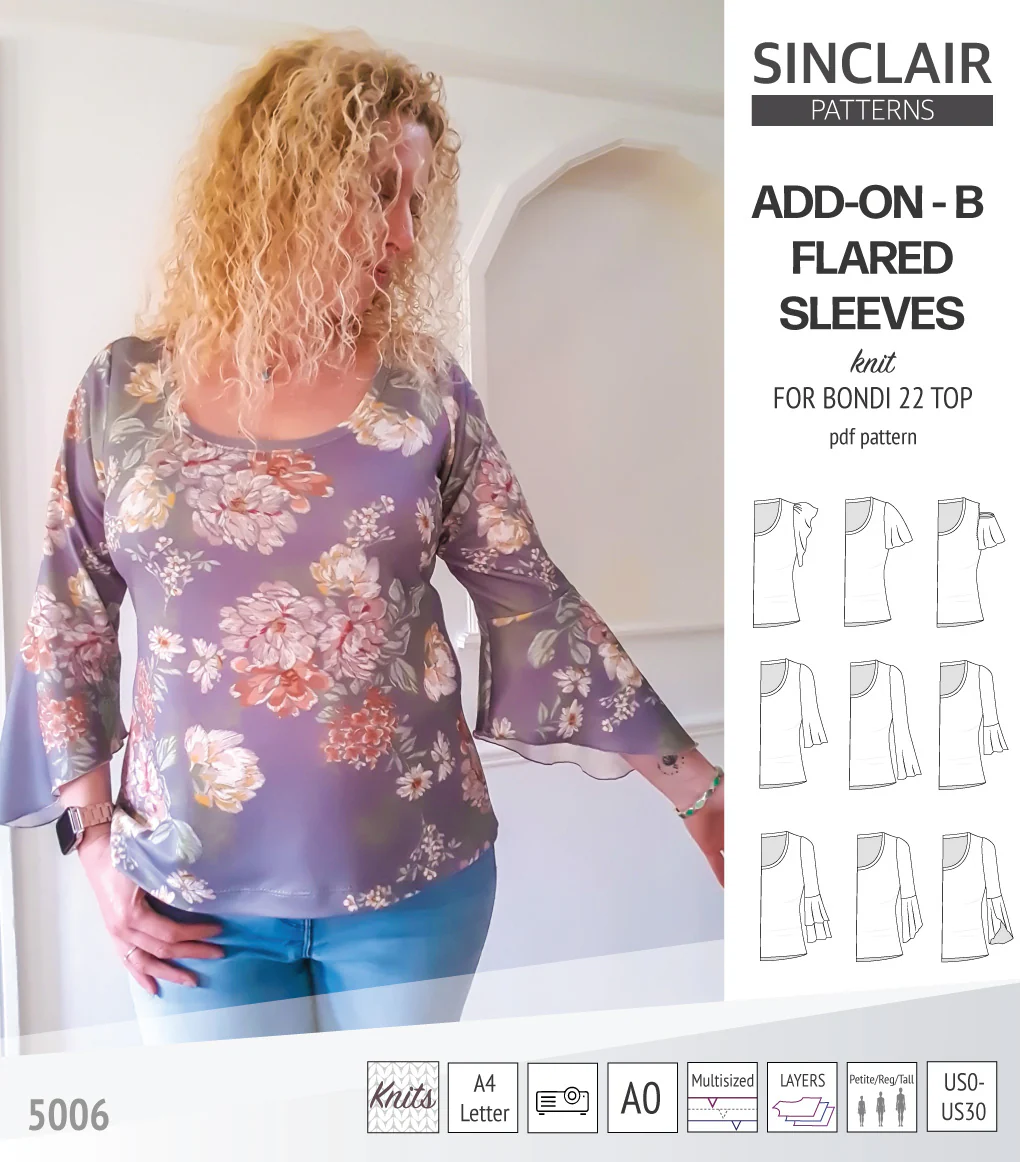 ADD-ON Flared Sleeves add-on pack for Bondi 22 and other compatible patterns (PDF) - Image 74
