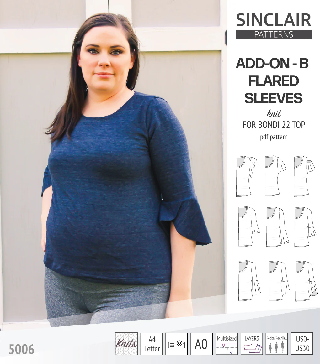 ADD-ON Flared Sleeves add-on pack for Bondi 22 and other compatible patterns (PDF) - Image 75
