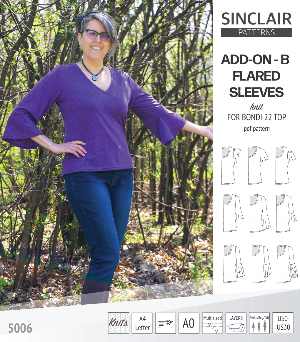 ADD-ON Flared Sleeves add-on pack for Bondi 22 and other compatible patterns (PDF) - Image 77