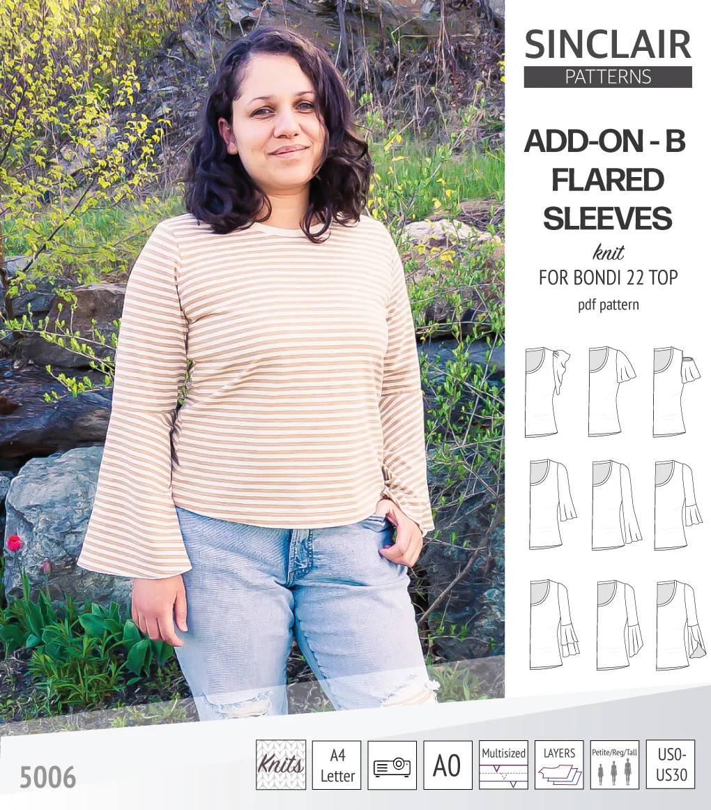 ADD-ON Flared Sleeves add-on pack for Bondi 22 and other compatible patterns (PDF) - Image 79