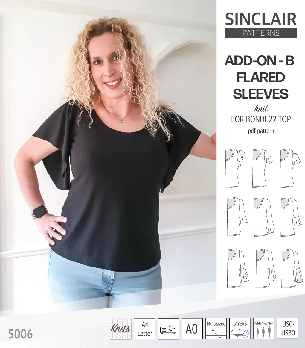 ADD-ON Flared Sleeves add-on pack for Bondi 22 and other compatible patterns (PDF) - Image 8