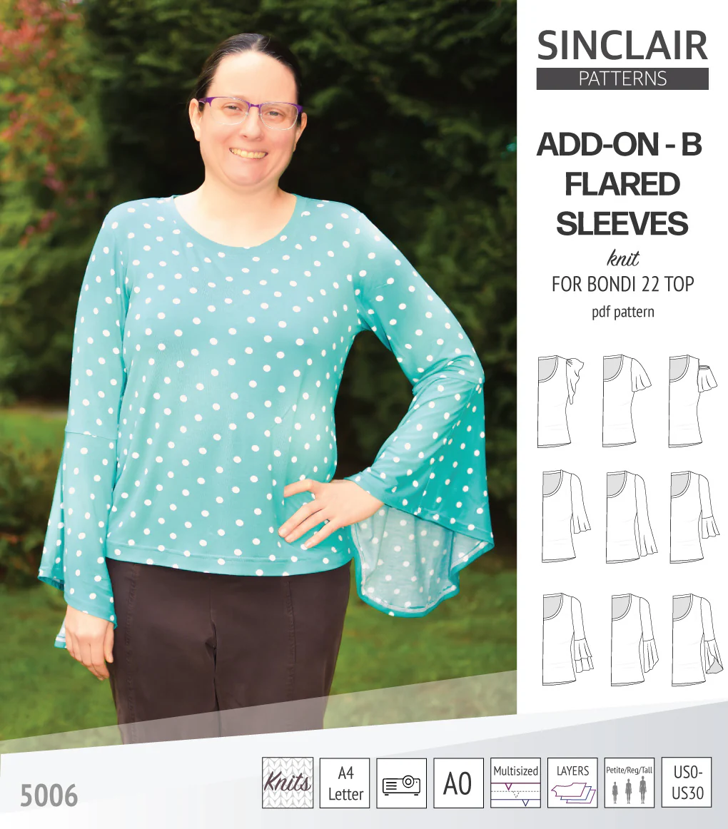 ADD-ON Flared Sleeves add-on pack for Bondi 22 and other compatible patterns (PDF) - Image 80