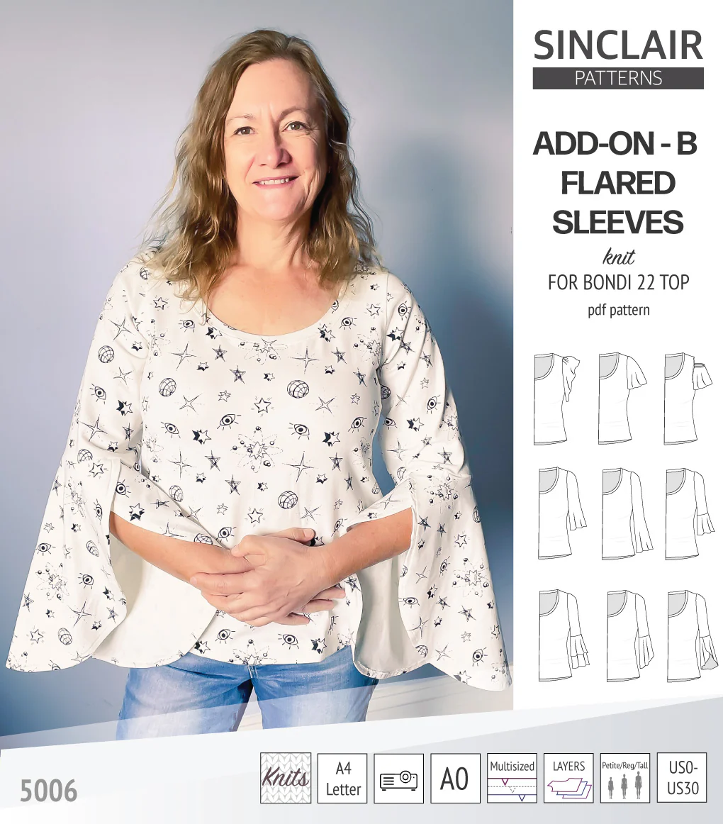 ADD-ON Flared Sleeves add-on pack for Bondi 22 and other compatible patterns (PDF) - Image 82