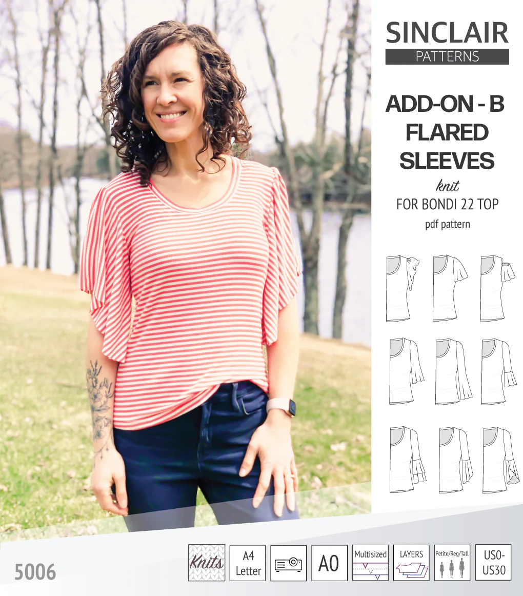 ADD-ON Flared Sleeves add-on pack for Bondi 22 and other compatible patterns (PDF) - Image 9