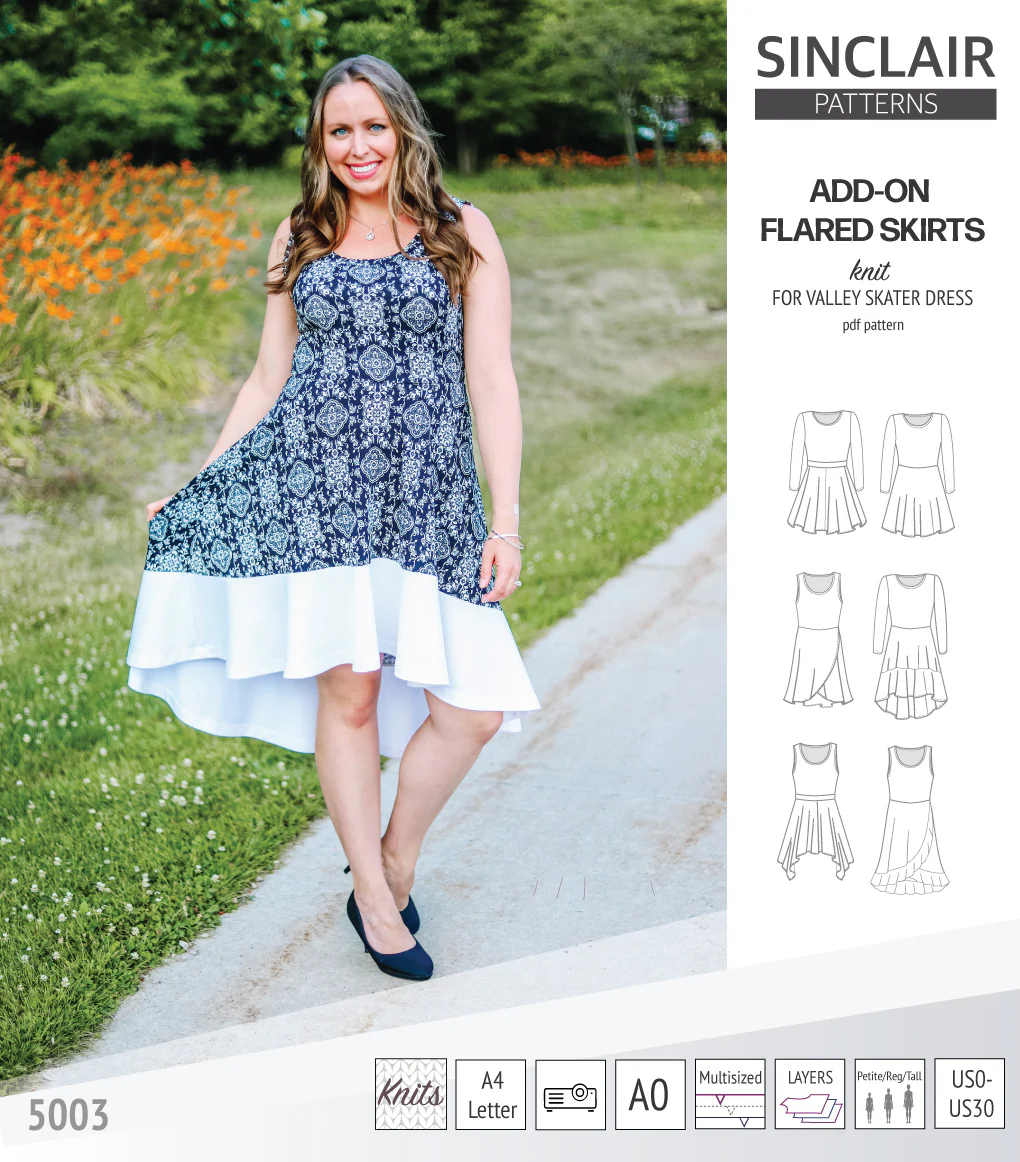 ADD-ON Flared skirts for Valley skater dress (PDF) - Image 11